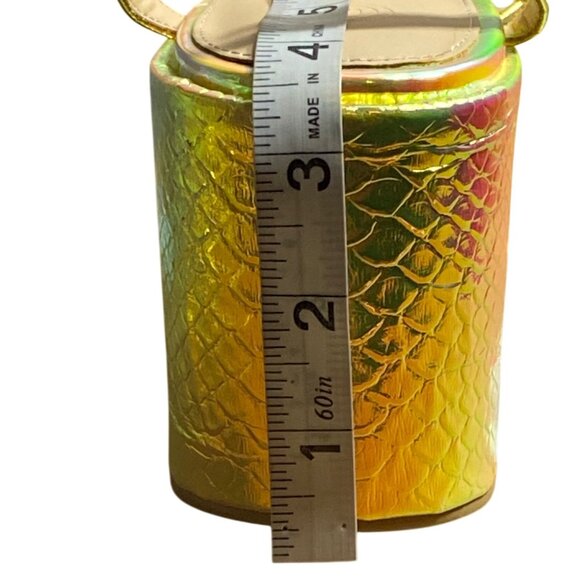 UO Nora Strappy Yellow Iridescent Wedge Sandals Size 10 - Picture 2 of 16